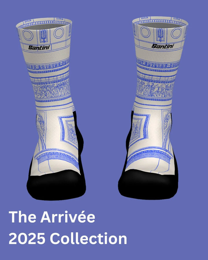 SANTINI Tour De France Arrivee Arc De Triomphe Socks on triQUIP Sports