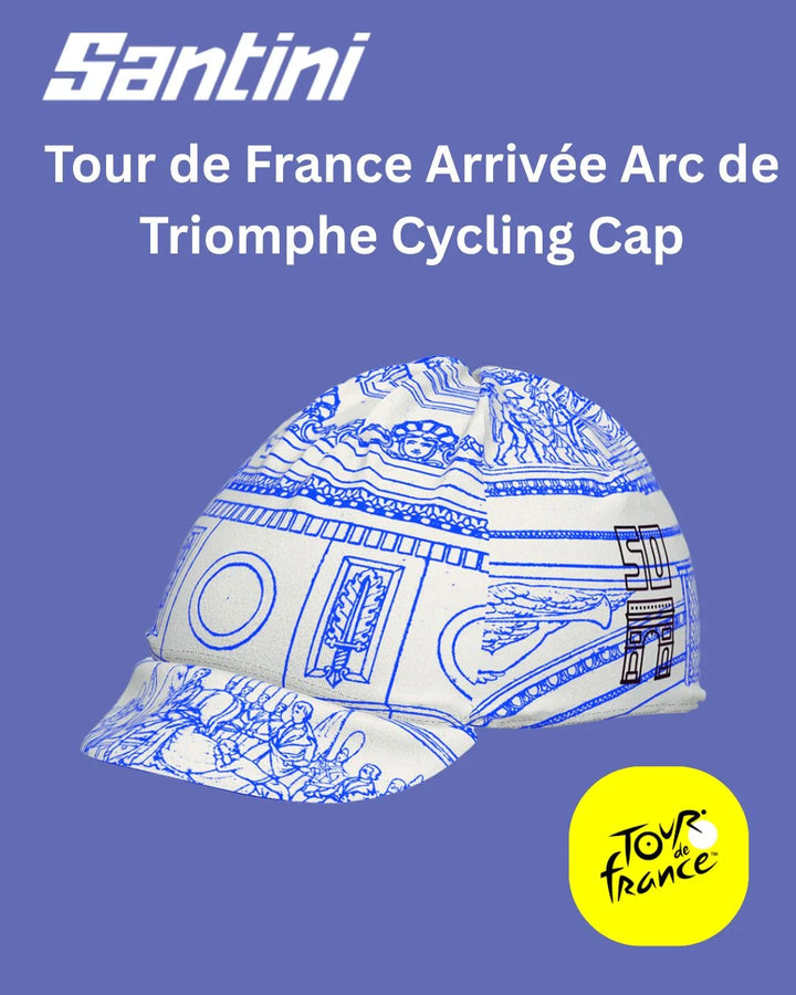 SANTINI Tour de France Arrivée Arc de Triomphe Cycling Cap on triQUIP Sports
