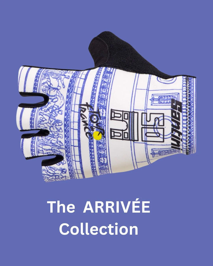 SANTINI Tour de France Arrivée Arc de Triomphe Cycling Gloves on triQUIP Sports