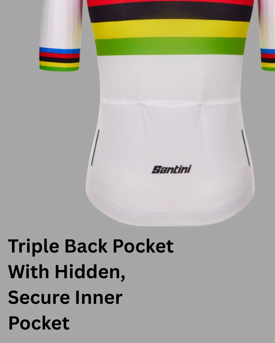SANTINI Unisex UCI Official World Champion cycling jersey on triQUIP Sports