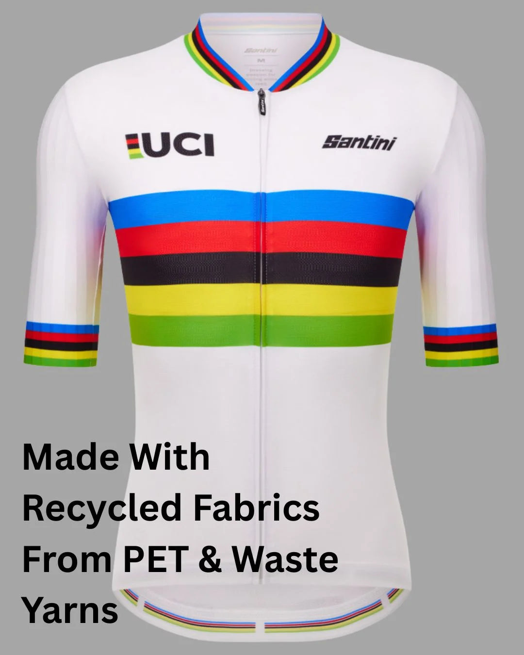 SANTINI Unisex UCI Official World Champion cycling jersey on triQUIP Sports