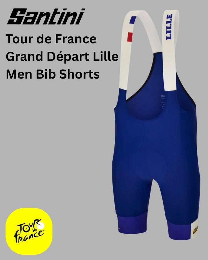SANTINI Tour de France Grand Départ Lille Men Bib Shorts on triQUIP Sports