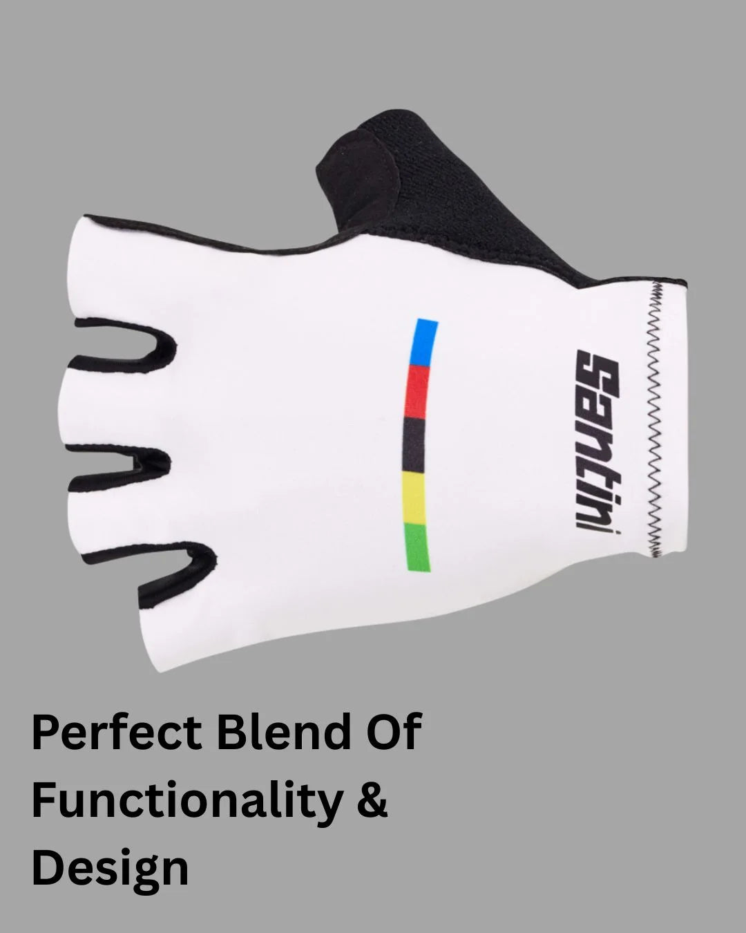 SANTINI UCI Official World Champion Cycling Gloves on triQUIP Sports