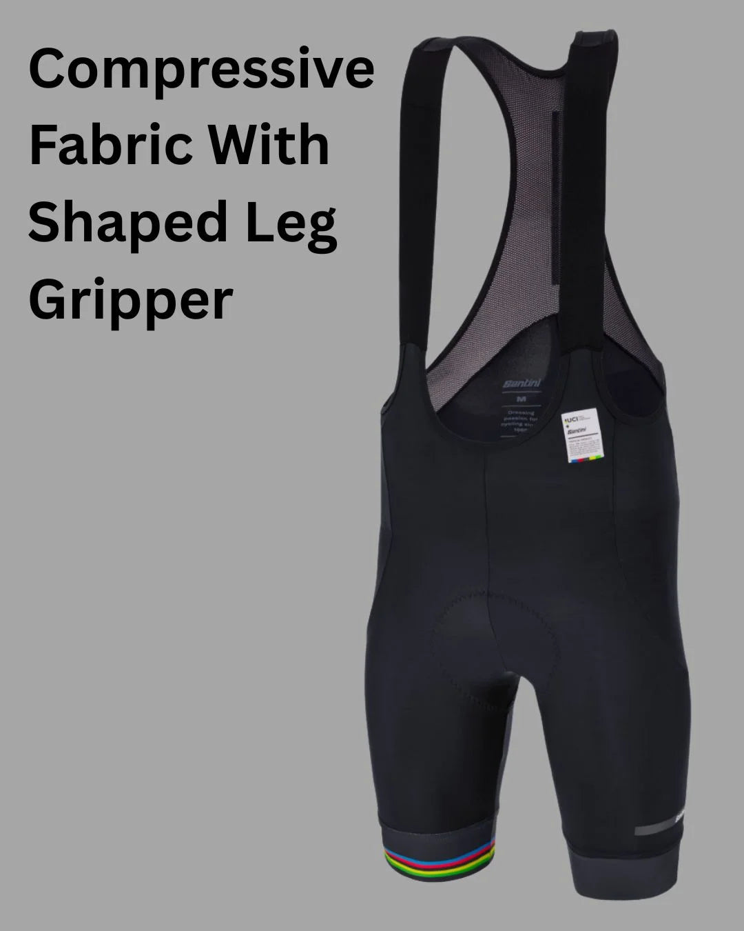SANTINI UCI Official World Champion Bib Shorts on triQUIP Sports