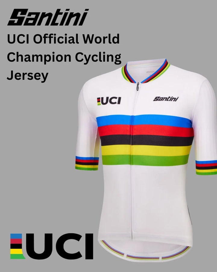 SANTINI Unisex UCI Official World Champion cycling jersey on triQUIP Sports