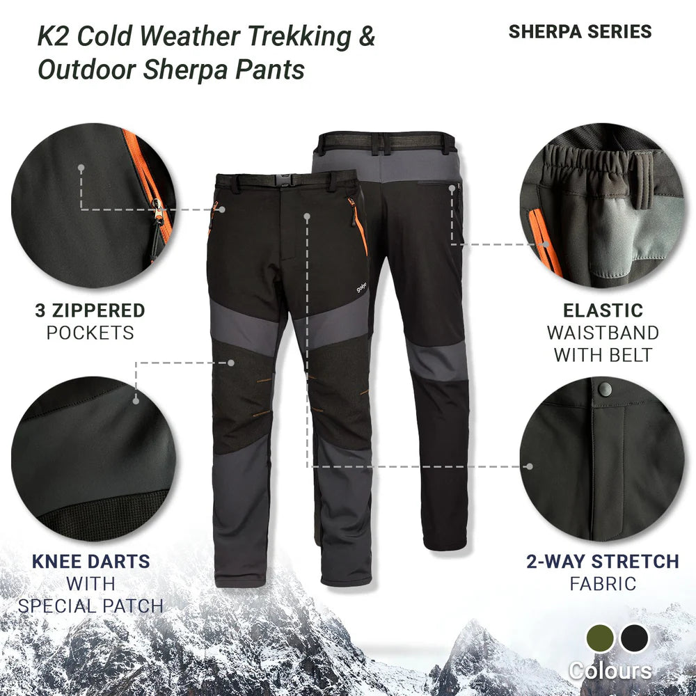 Gokyo Cold Weather Trekking & Outdoor Sherpa Pants on triQUIP Sports