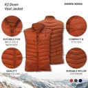 Gokyo K2 Down Vest Unisex Jacket on triQUIP Sports