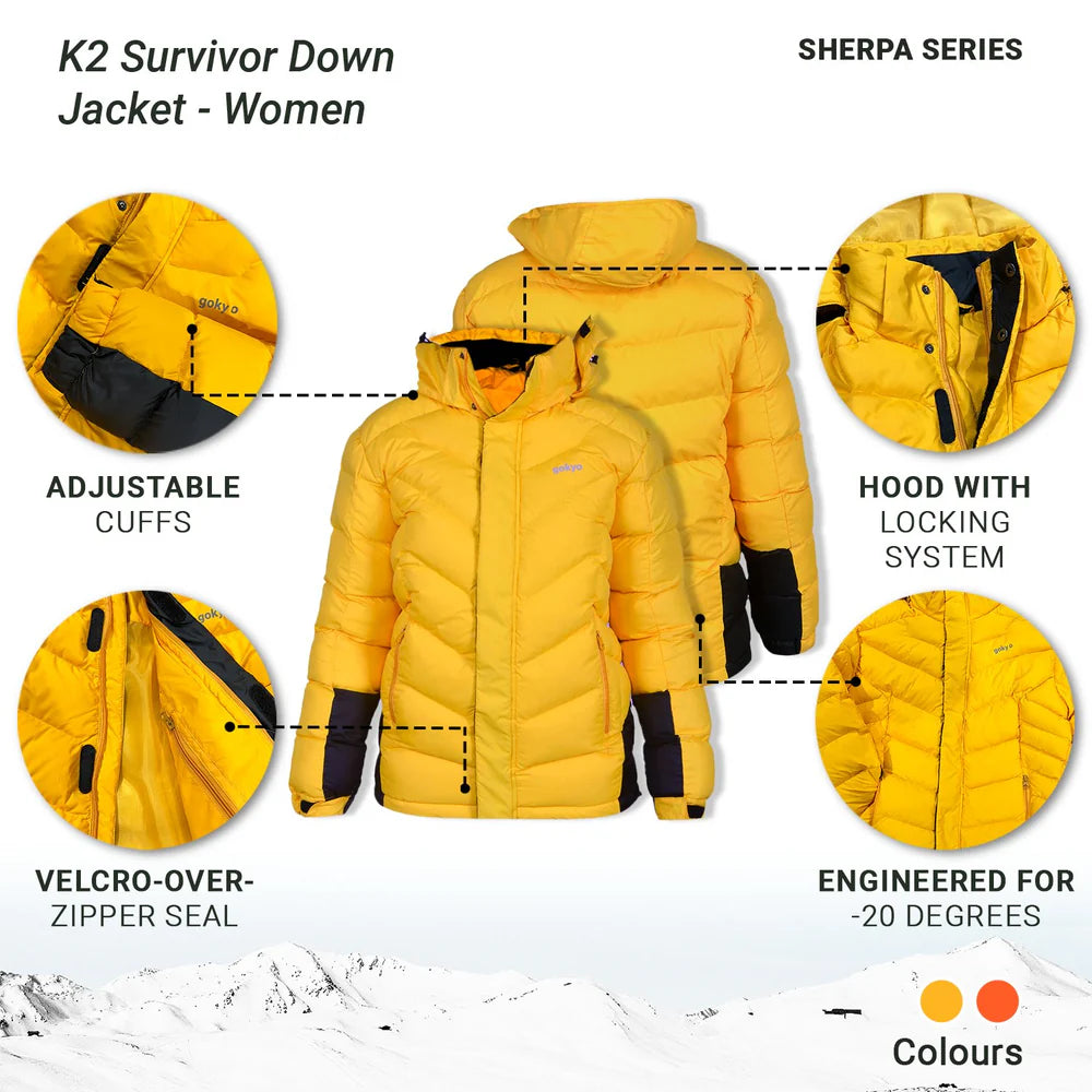 Gokyo K2 Survivor Women Down Jacket on triQUIP Sports