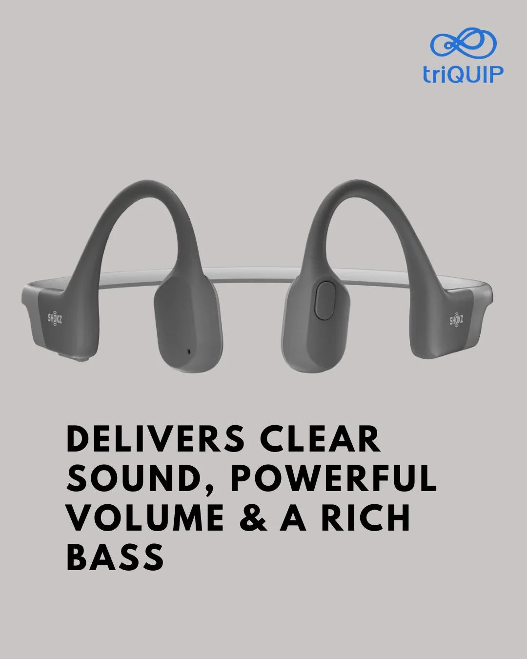 SHOKZ OpenRun Bone Conduction Sports Headphones on triQUIP Sports