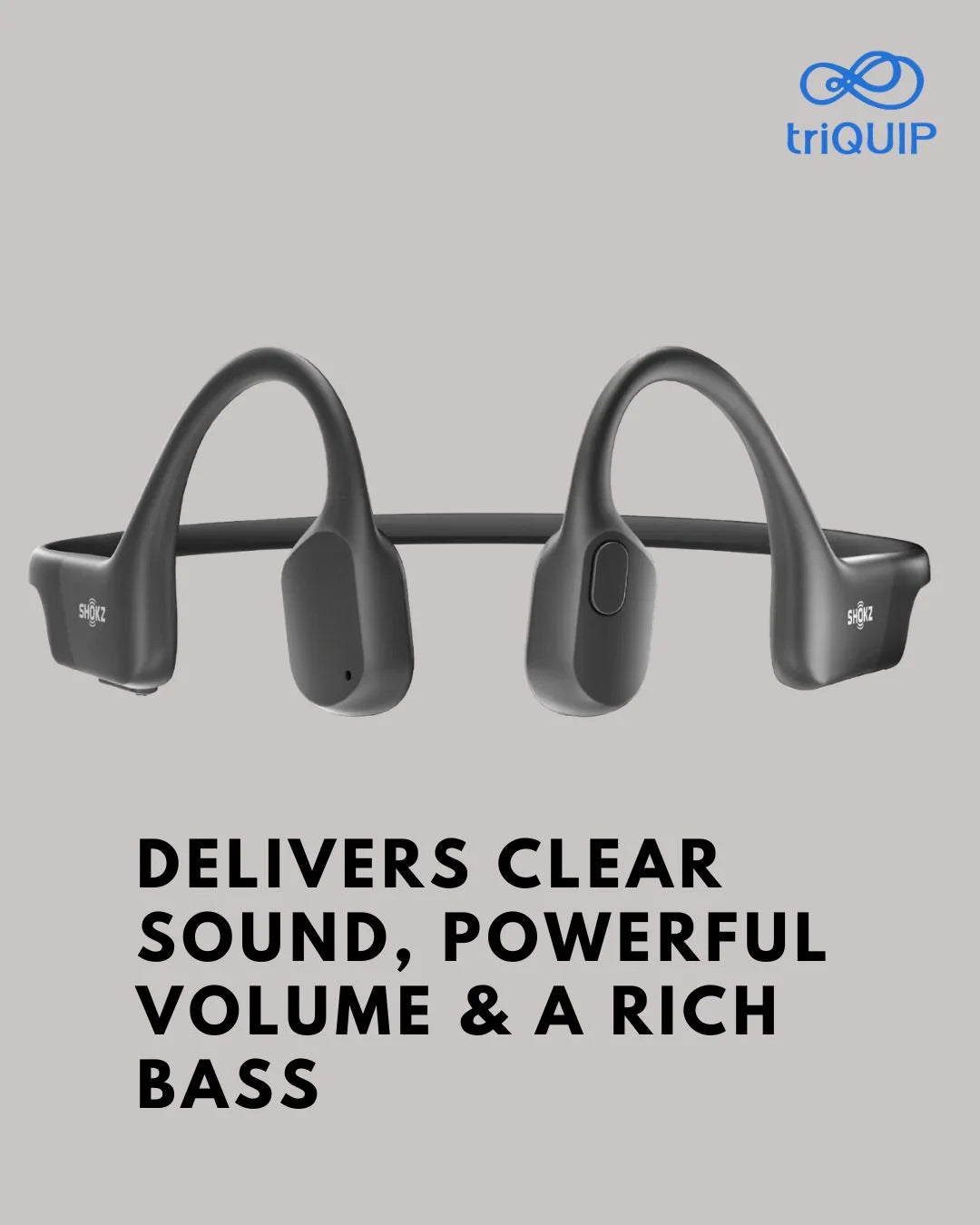 SHOKZ OpenRun Bone Conduction Sports Headphones on triQUIP Sports