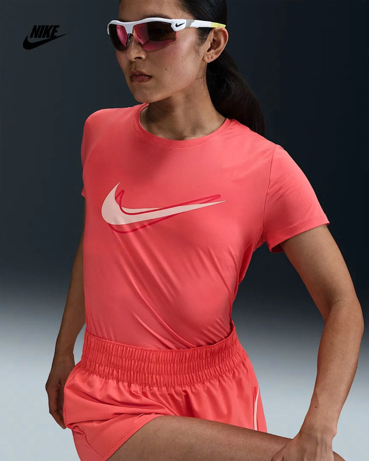 NIKE One Swoosh Women's Dri-FIT Short-Sleeve Running Top- Magic Ember