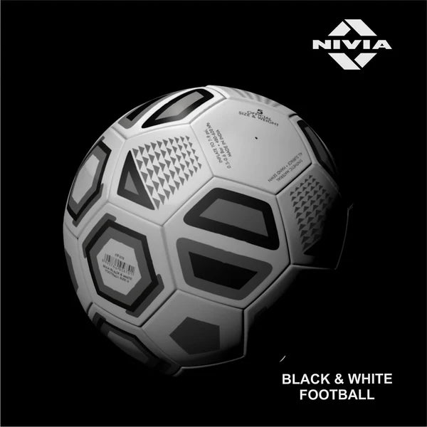 Nivia Black & White Football on triQUIP Sports