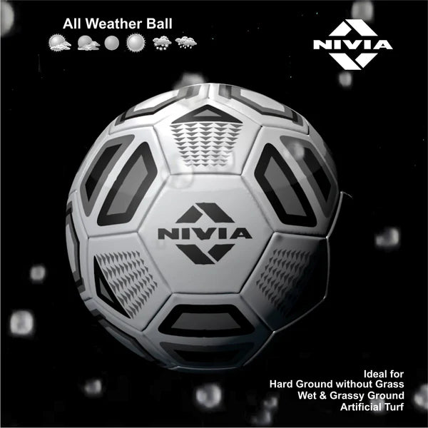 Nivia Black & White Football on triQUIP Sports