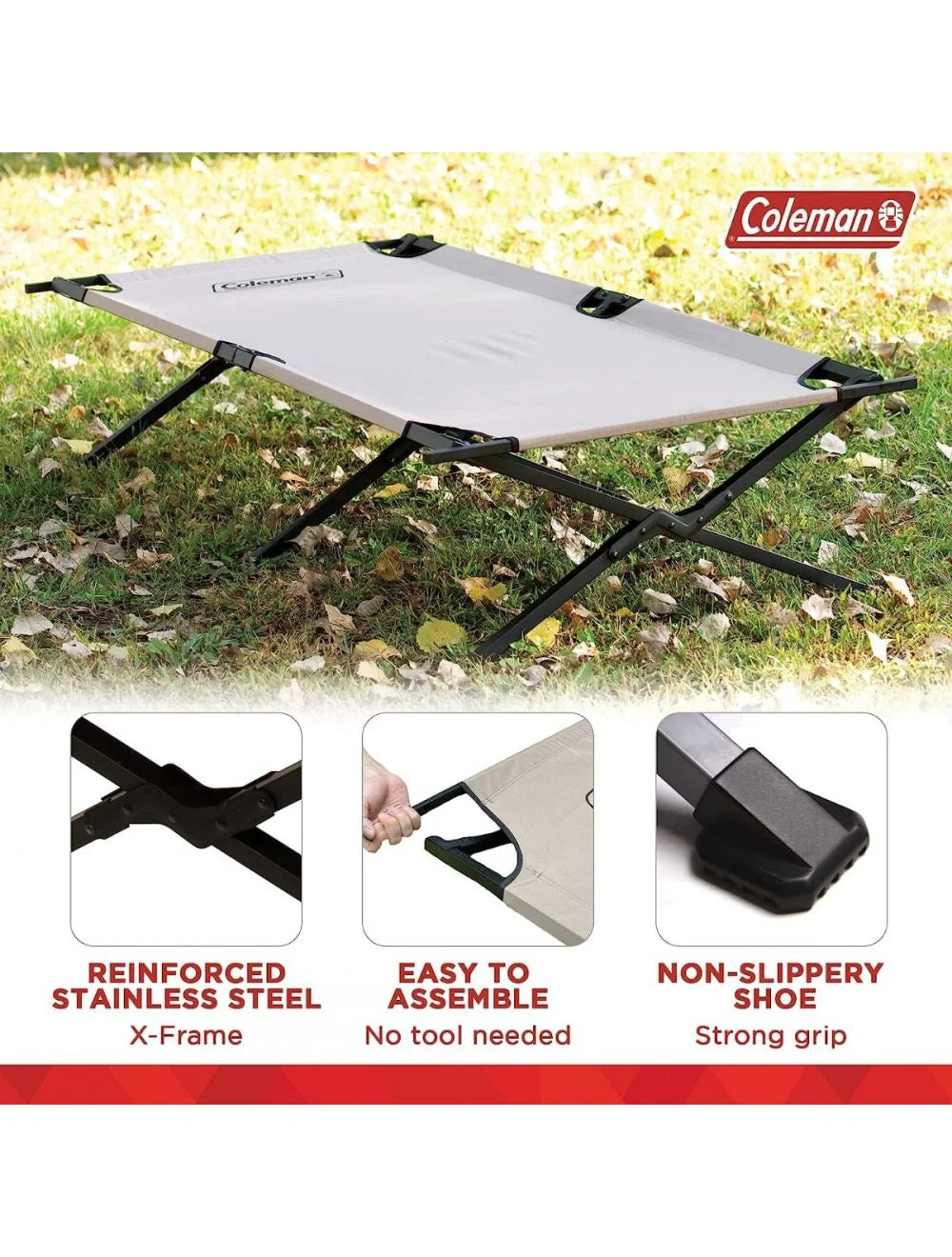 Coleman Trailhead II Camping Cot on triQUIP Sports