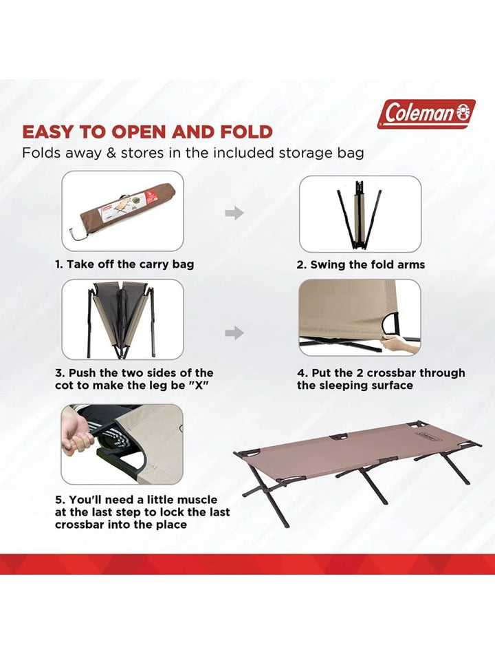 Coleman Trailhead II Camping Cot on triQUIP Sports