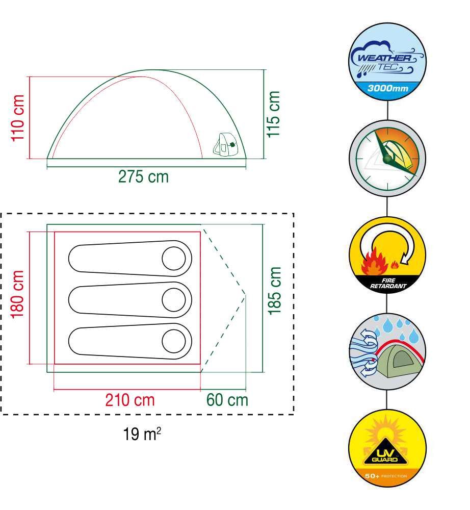 Coleman tents on triQUIP Sports