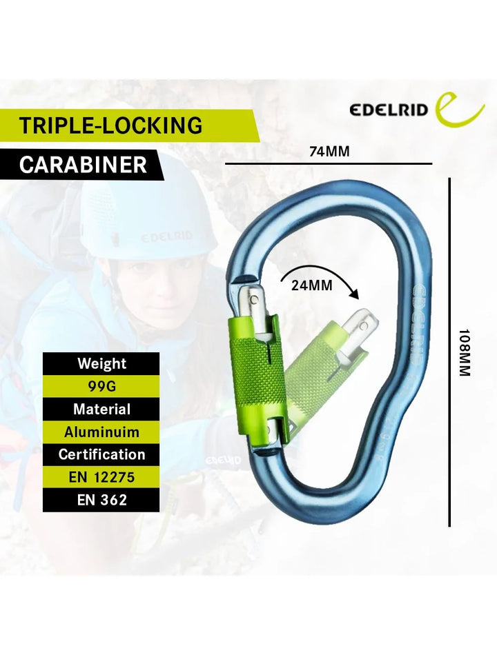 Edelrid HMS Triple Lock Carabiner on triQUIP Sports