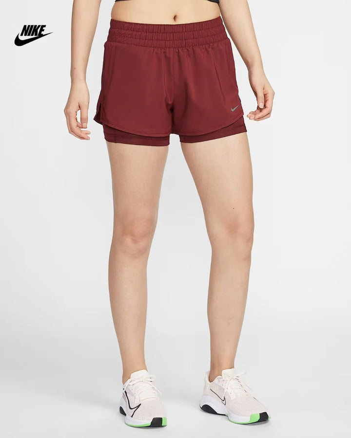 NIKE Dri-FIT One Women's Mid-rise 8cm (approx.) 2-in-1 Shorts on triQUIP sports