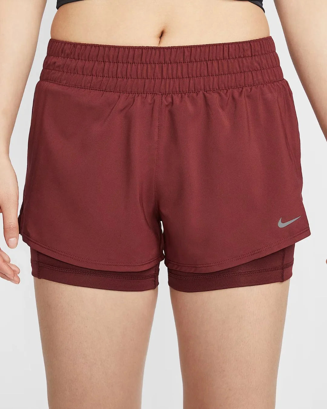 NIKE Dri-FIT One Women's Mid-rise 8cm (approx.) 2-in-1 Shorts on triQUIP sports