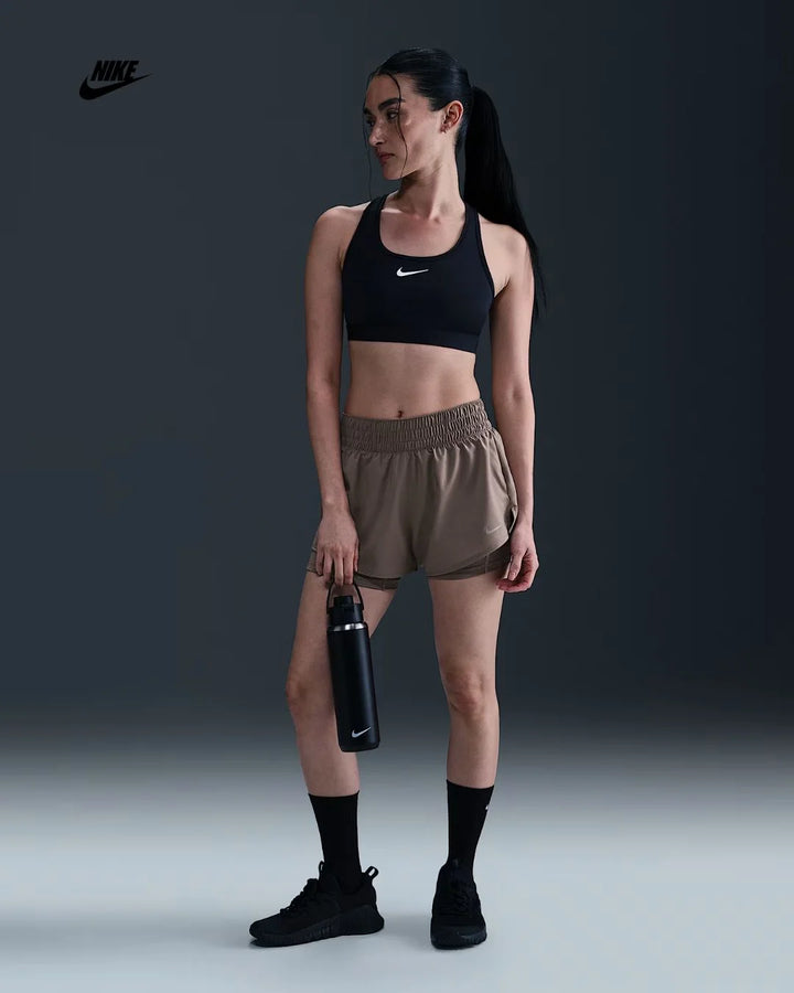 NIKE Dri-FIT One Women's Mid-rise 8cm (approx.) 2-in-1 Shorts on triQUIP sports