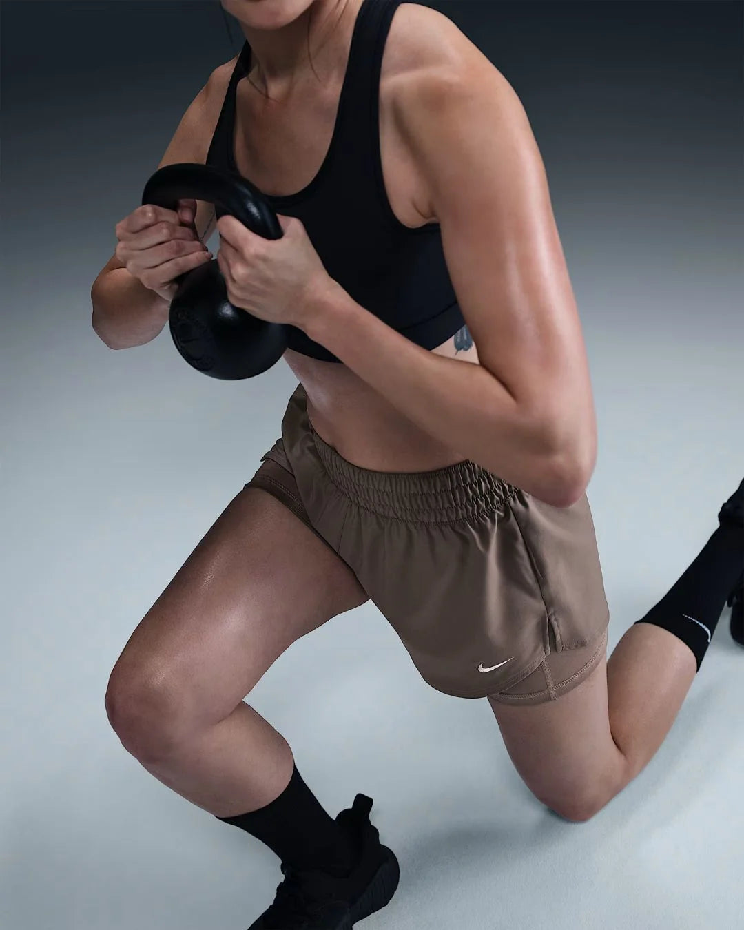 NIKE Dri-FIT One Women's Mid-rise 8cm (approx.) 2-in-1 Shorts on triQUIP sports